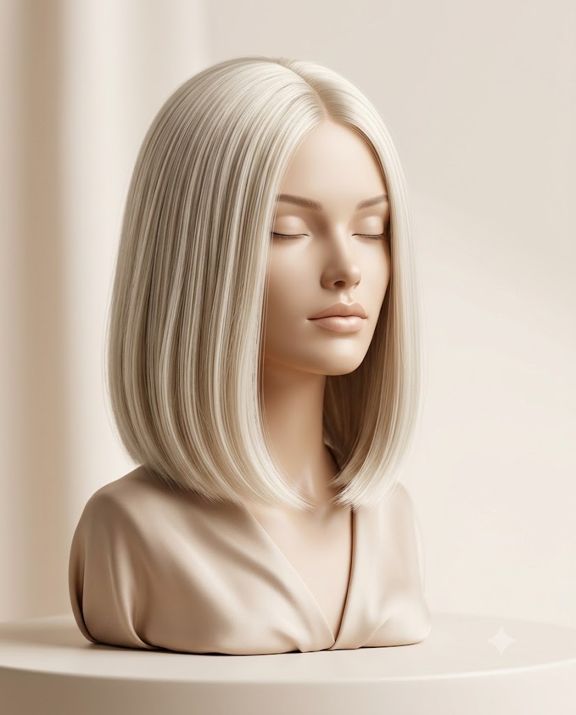 Sleek Platinum Bob